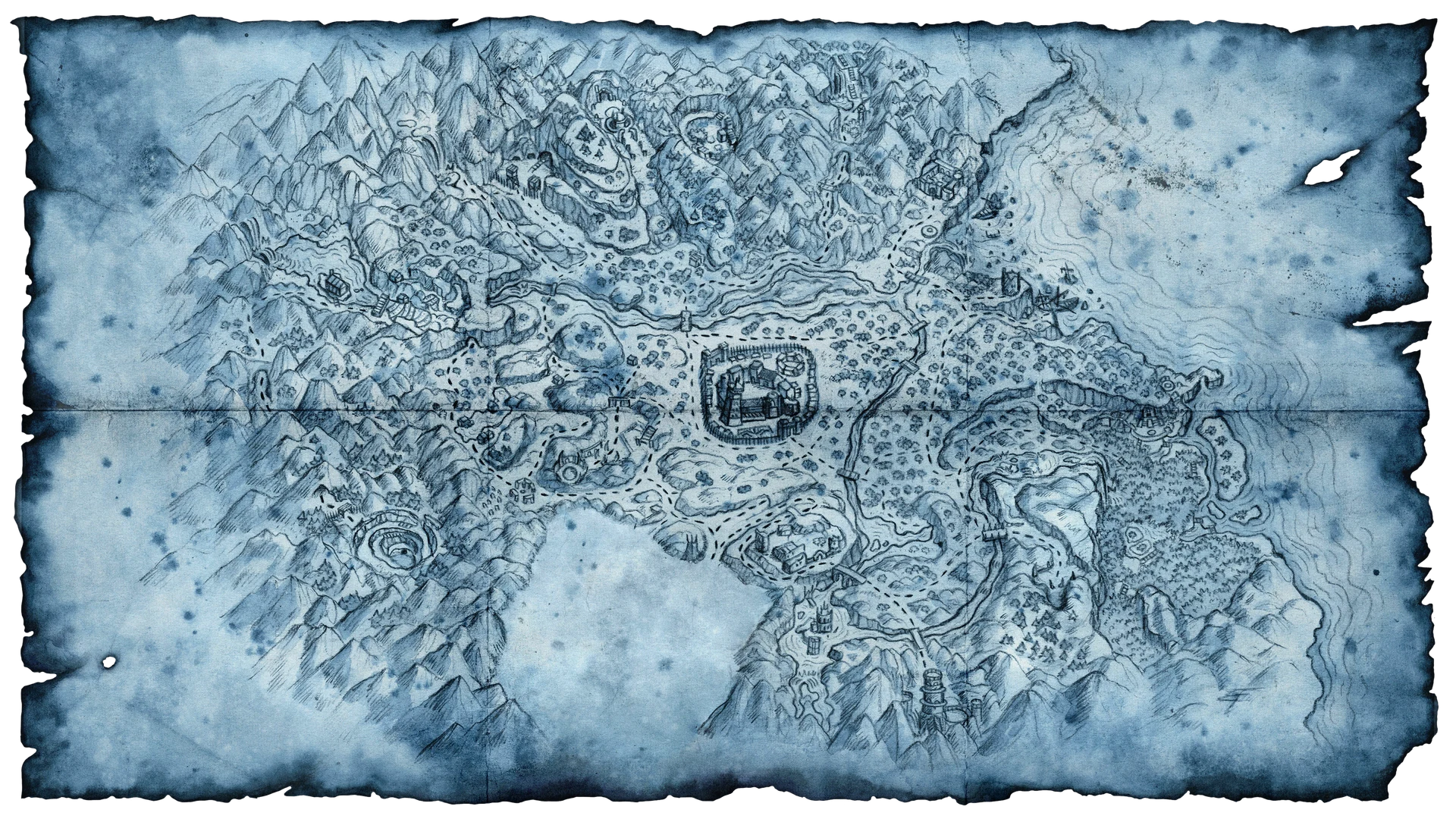 Overworld map of the Valley of Mines from Gothic 1 Remake
